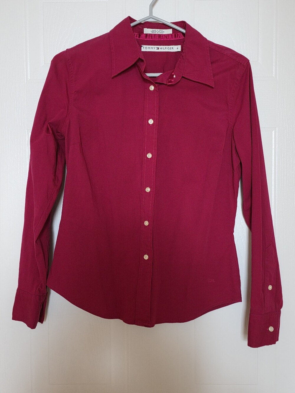 Tommy Hilfiger Button-Down Shirt, Red, 6